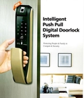 Hình ảnh: Khóa cửa vân tay,thẻ,mật mã Công nghệ Push-Pull Hione 7090