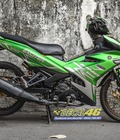 Tem trùm Exciter 150 King nhôm xanh lá bạc tại Decal46