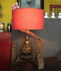 Hình ảnh: Đèn bàn thân gỗ trang trí nhà ở, cafe, homestay