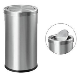 THùng rác inox tròn đế cac su HTI1A77