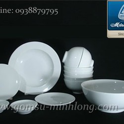 Bộ Bàn Ăn Sứ Minh Long Daisy Trắng 22sp