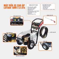 Máy rửa xe áp lực cao Lutian 18M17.5 3T4 Với áp lực nước lớn, công suất cao, ngay từ khi xuất hiện máy rửa xe cao áp Lut