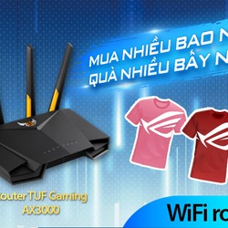 Tặng áo thun ROG bản giới hạn khi mua bộ định tuyến tại Binh Minh