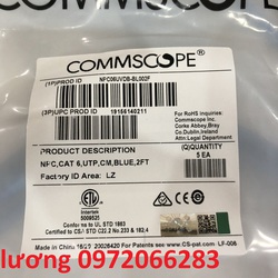 Dây nhảy patch cord 0.5m Cat6 Blue NPC06UVDB BL002F commscope