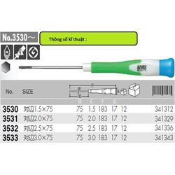 Tô vít lục giác mini H1.5x75 No.3530Anex