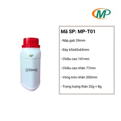 Chai nhựa HDPE, Chai Nhựa Nông Dược, Chai nhựa 250ml hóa chất