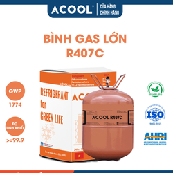 gas lạnh, điều hòa, máy lạnh Gas lạnh ACOOL R407C bình 11,3 kg