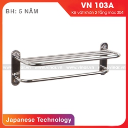 Kệ vắt khăn 2 tầng Inox (64cm)