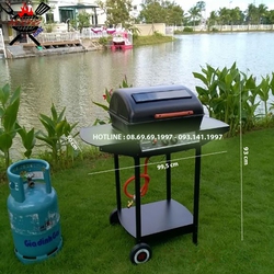 Bếp nướng bbq ngoài trời Landmann 12375, lò nướng gas cho resort, sân vườn