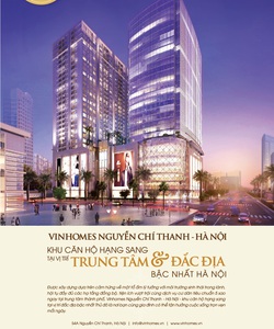 CC Cao cấp Vinhomes Nguyễn Chí Thanh, Hà Nội. BÁN CĂN SỐ 15 CÒN LẠI DUY NHẤT LH: 098 600 6810 0915 111 865