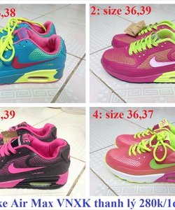 Thanh lý giày thể thao Nike air max made in Việt Nam