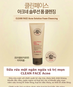 Sữa rửa mặt trị mụn The Face Shop Clean Face Acne Solution Foam Cleansing 150ml