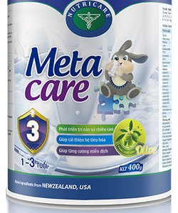 Meta Care 3 Olive Giúp bé phát triển trí não và chiều cao vượt trội. 220k/lon 900g