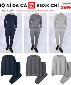 Đông mặc bộ nỉ này nỉ da cá NAM XK UNIQLO Mới Bán buôn lẻ GIÁ CỰC SOCK ➡ 269.000đ Giá cũ ̶35̶̶0̶̶.̶̶0̶̶0̶̶0̶