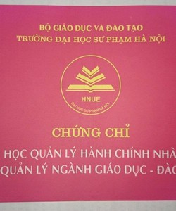 Tuyển sinh khóa chứng chỉ Quản lý Hành chính NN Quản lý ngành giáo dục đào tạo