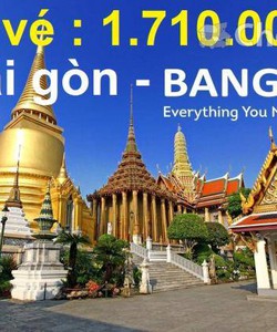 Vé máy bay đi Bangkok,thái Lan giá rẻ 1.695.000 Đồng