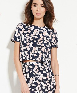 Leaf Print Top By F21