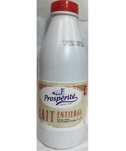 Sữa tươi nguyên kem hiệu Prosperite chai nhựa 1L Prosperite Lait Entier Milk 1L .Giá 45.000/1L.Bán sỉ lẻ ship hàng