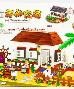 Lego Nhà Vườn Trồng Hoa, Nuôi Bò Sữa 483 Miếng