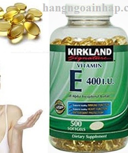 Vitamin E Thiên Nhiên 400 I.U Kirkland Signature 500 Viên Của Mỹ