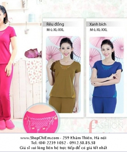 Bộ Cotton mặc nhà quần dài nữ nhãn hiệu PALTAL BLTN 23.2467