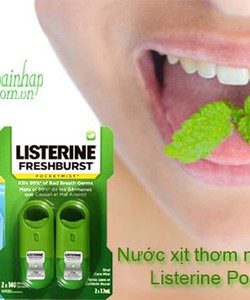 Chai Xịt thơm miệng Listerine Pocketmist của Mỹ Trị bệnh hôi miệng cực kỳ hiệu quả
