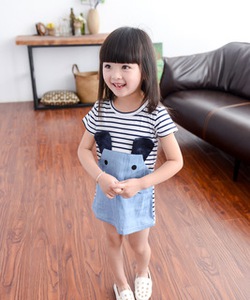 Đầm bé gái họa tiết hình thỏ phong cách Hàn Quốc, giá siêu rẻ