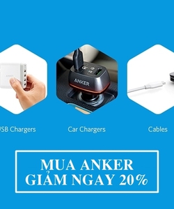 Khuyến mại tưng bừng Chào mừng Quốc khánh Mua anker giảm ngay 20% Tặng mũ bảo hiểm