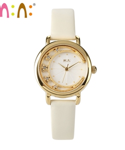 Đồng hồ nữ handmade 3d Mini World Watch Torso Korea MN 2055 Gold White