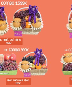 Nhận ngay Phiếu quà tặng 300k khi mua Combo giỏ quà tặng 20/10 cùng Klever Fruits