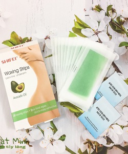 Wax miếng tẩy lông Shifei waxing strips, miếng sáp tẩy lông, tẩy lông mép nách bikini và toàn bộ cơ thể.