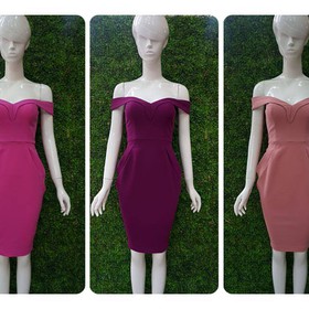 Váy thiết kế màu tím mua sắm online 