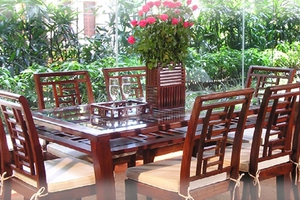 Đồ gỗ nội thất bàn ăn gỗ tự nhiên hiện đại Mẫu 002
