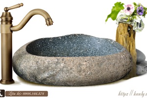 Chậu rửa, lavabo bằng đá cội tự nhiên.