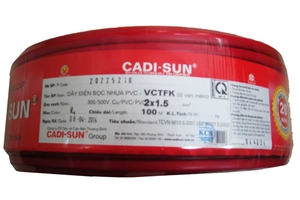 Cáp điện đôi mềm Cadisun 2x1.5mm