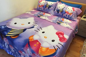 Bộ chăn ga trẻ em hàng cotton lụa cao cấp cute