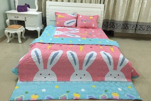 CHăn ga gối trần bông chất liệu cotton popy PLT06