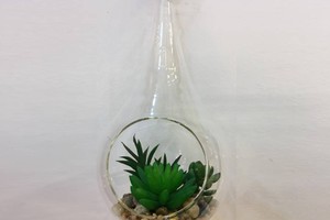 Bình hoa cảnh thủy tinh hình giọt nước Handmade Glass
