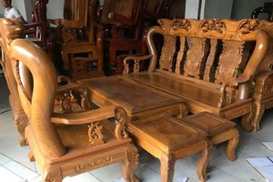 Đặt hàng Bộ bàn ghế Minh Quốc đào gỗ lim tay 12 giá 17.500.0