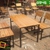 Bàn ghế gỗ chấn sắt dành cho quán ăn MN82, 79, 78