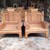 Bộ bàn ghế Âu Á được làm bằng gỗ Hương Vân
