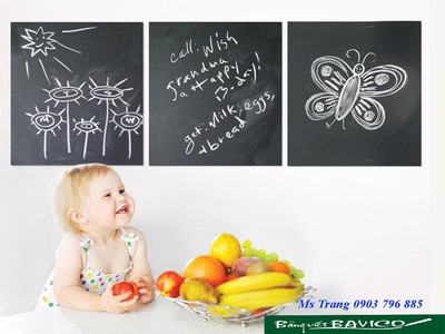 Bảng đen dán tường viết phấn Ấn Độ KT 60x80cm