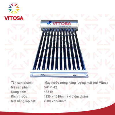 Máy nước nóng năng lượng mặt trời Vitosa 135 lít