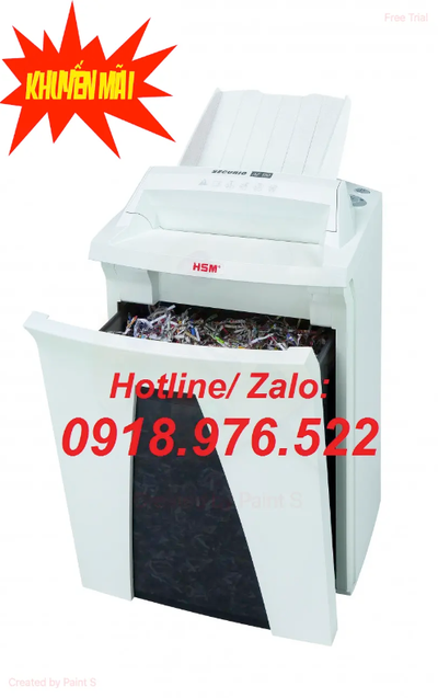 Máy hủy giấy liên tục Auto Feed Samurai Securio AF150 1,9 x 15mm