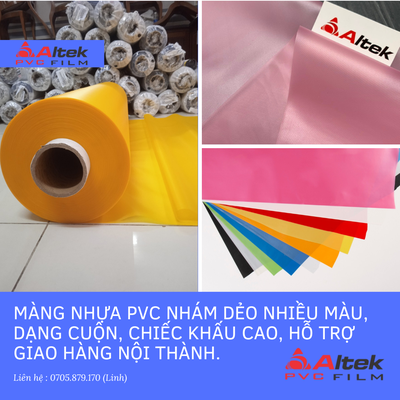 màng nhựa pvc nhám nhiều màu