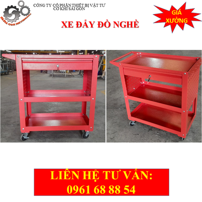 Xe đẩy dụng cụ đồ nghê 3 tầng model CKSG-8204