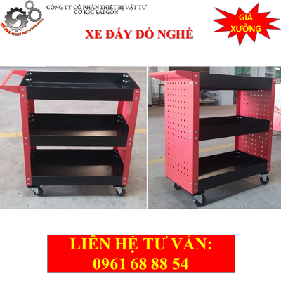 Xe đẩy dụng cụ đồ nghể 3 tầng model CKSG-8206