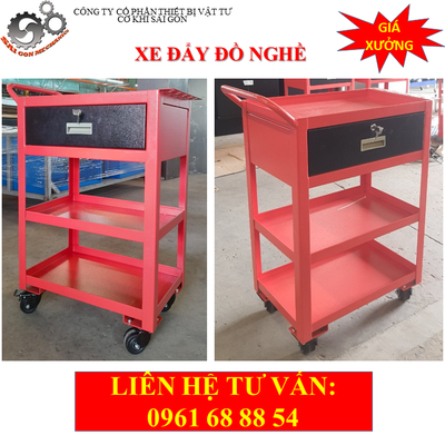 Xe đẩy dụng cụ đồ nghể 3 tầng model  CKSG-8208