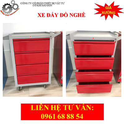 Xe đẩy dụng cụ đồ nghể 4 ngăn model  CKSG-8402