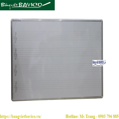Bảng viết bút lông Poly kẻ ô ly âm nhạc KT 40x60cm